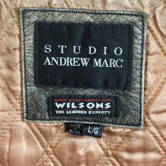 Vintage Wilson Studio Andrew Marc 100% Leather Lined Coat Men's‎ Size Large - Picture 11 of 11